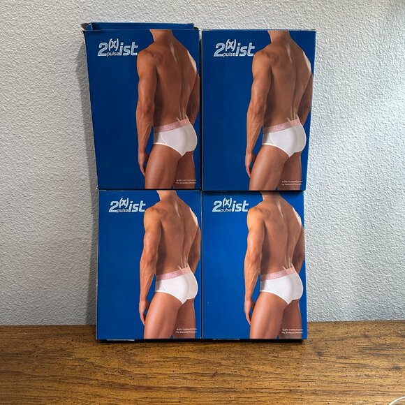 2(x)ist Pulse! Contour Pouch Briefs – Set of 4, Size Medium – Vintage Deadstock, - Picture 3 of 5